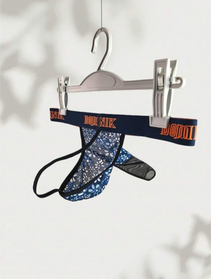 Men's Elephant Print Low-Waist Men's Thong Underwear